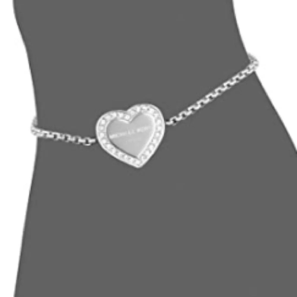 MICHAEL KORS White Gold Heritage Slide Bracelet